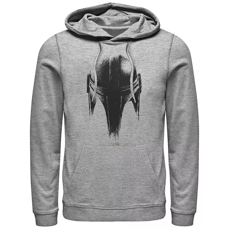 Men's Star Wars The Mandalorian Metallic Helmet Graphic Hoodie,  Product Image
