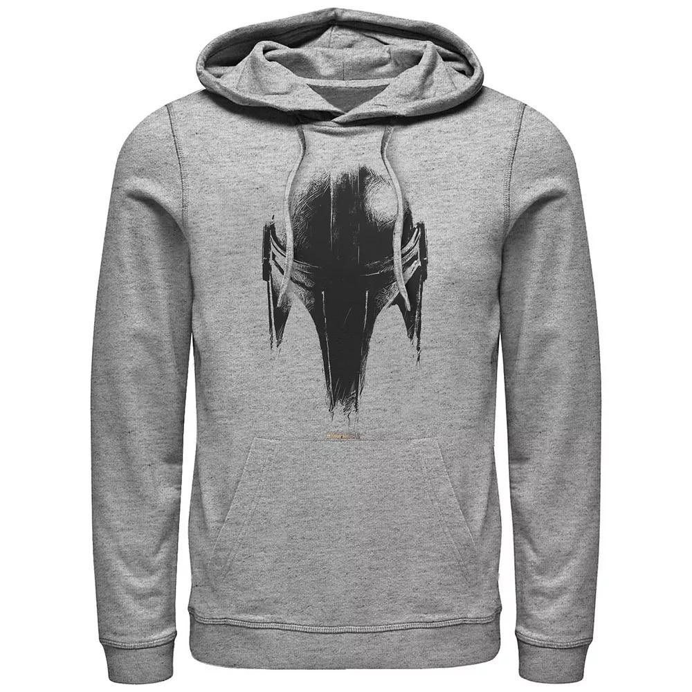Men's Star Wars The Mandalorian Metallic Helmet Graphic Hoodie,  Product Image