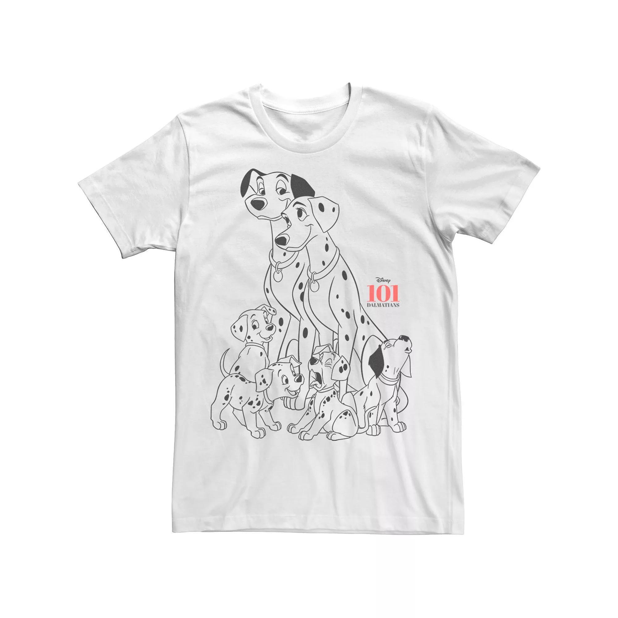 Disney's 101 Dalmatians Men's Family Group Shot Tee, Size: Large, White Product Image