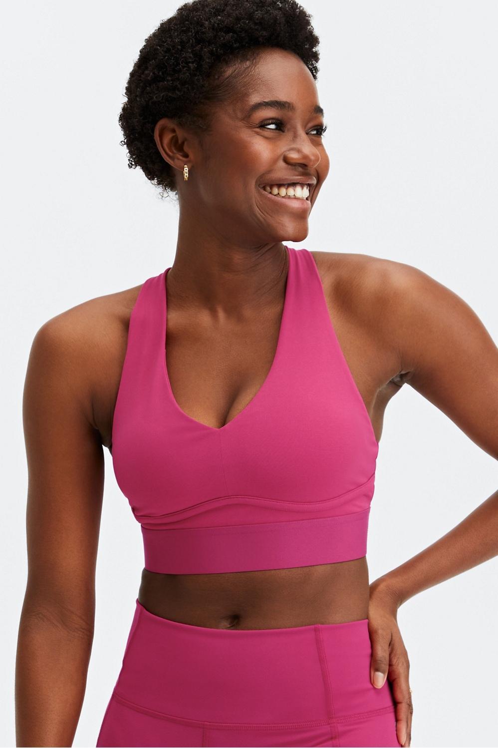 Fabletics All Day Every Day Bra Womens pink plus Size 2X Product Image