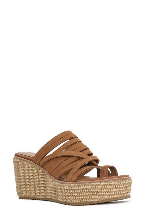 Donald Pliner Womens Leather Toe Loop Wedge Slide Sandals Product Image