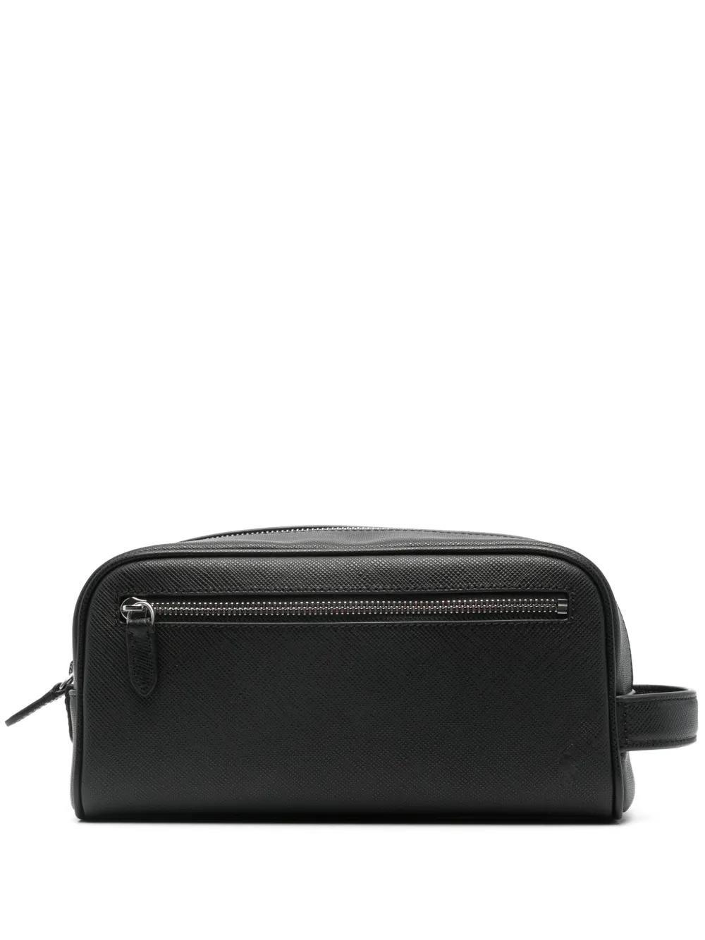 POLO RALPH LAUREN Leather Travel Case In Black Product Image