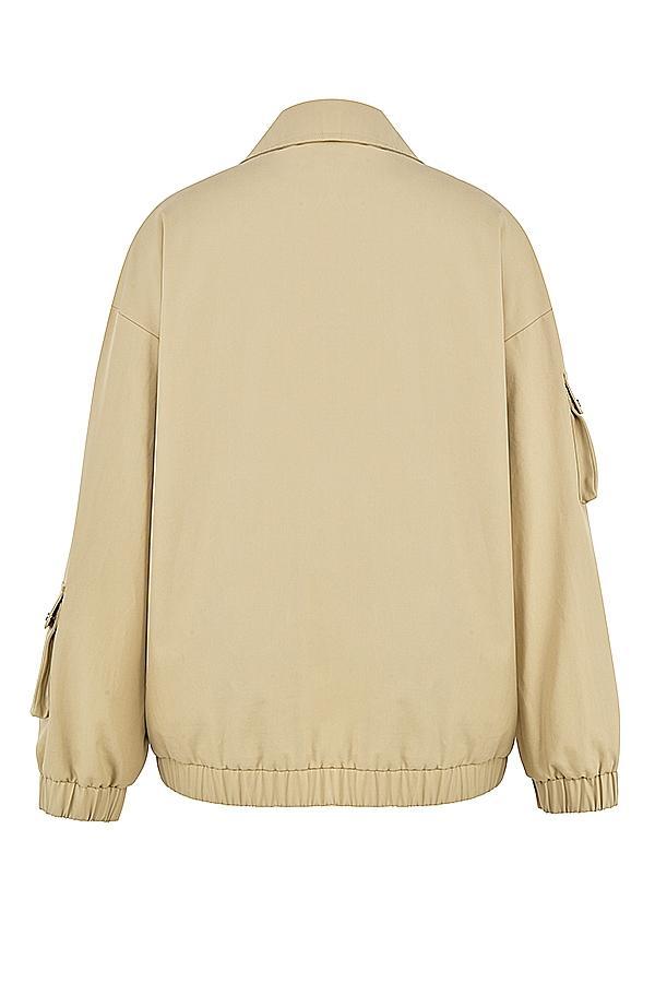 Cami  taupe oversized track jacket Product Image
