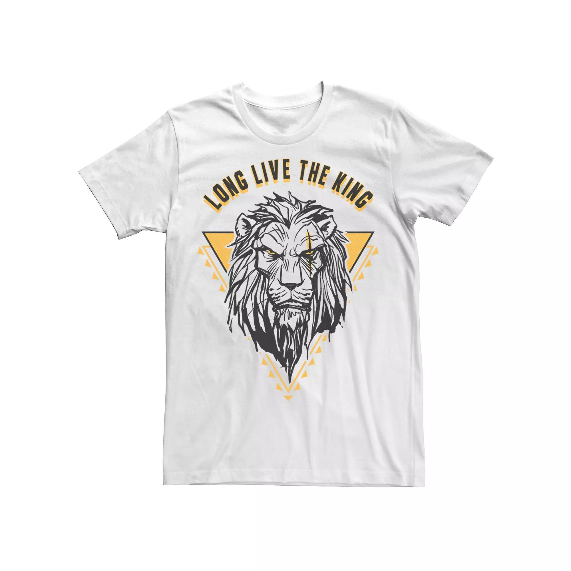 Disney's The Lion King Live Action Scar Long Live The King Men's Tee, Size: Medium, White Product Image