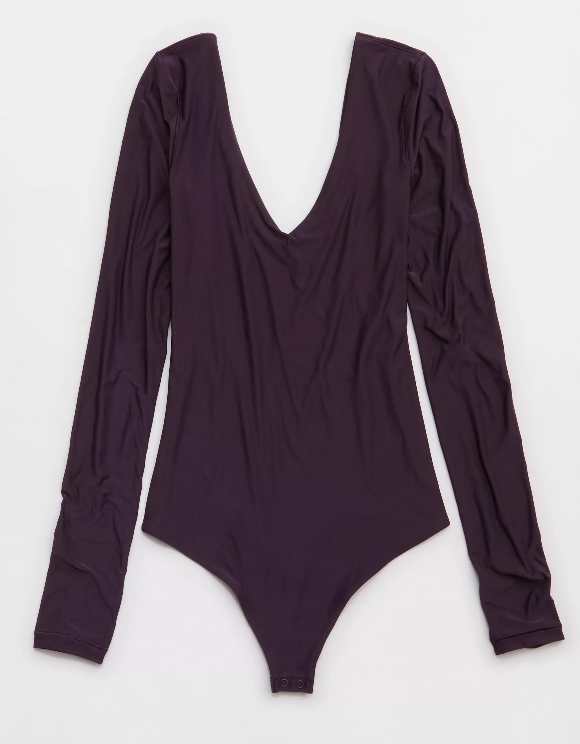 SMOOTHEZ Long Sleeve Plunge Bodysuit Product Image