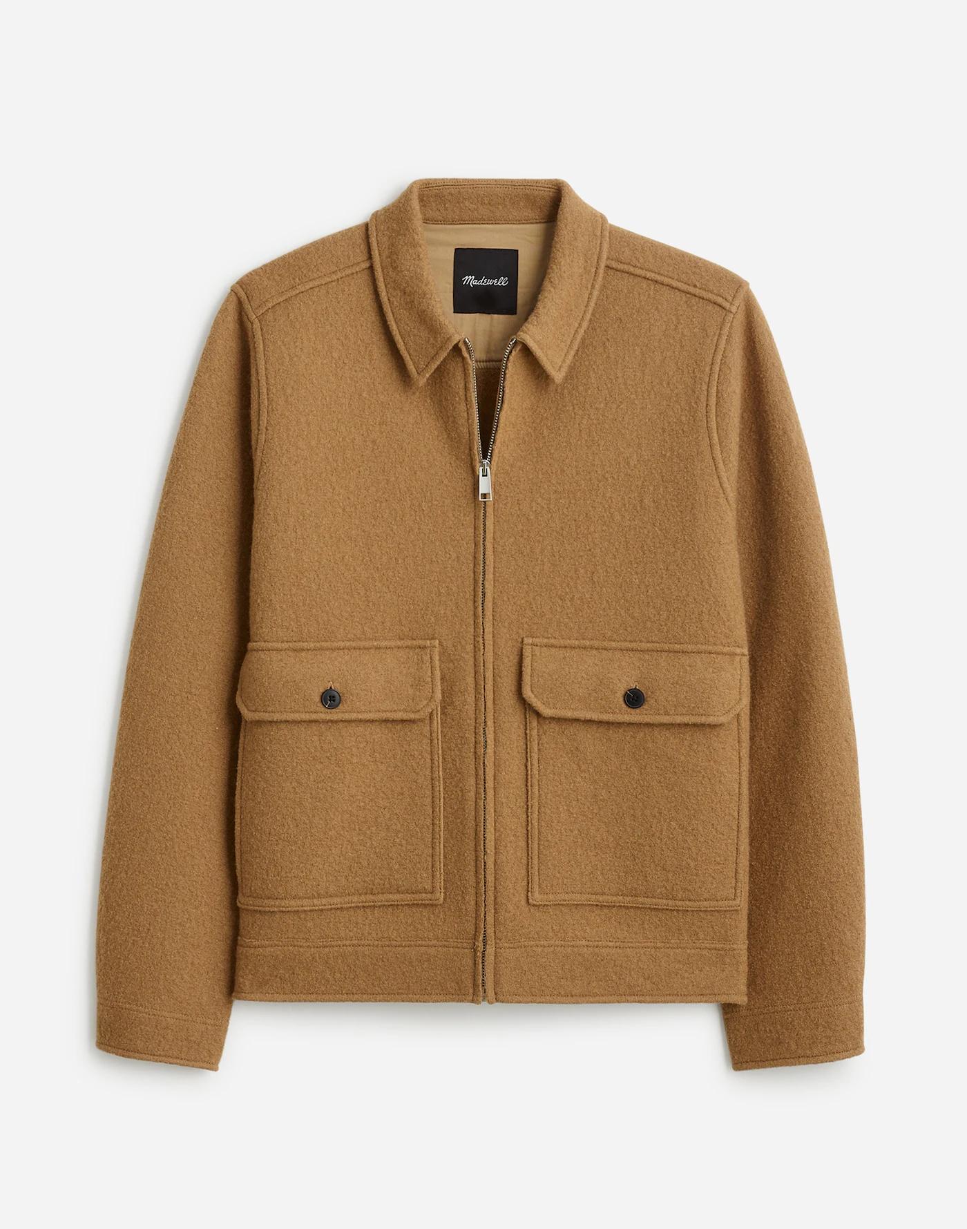 Boiled Wool Zip-Front Jacket Product Image