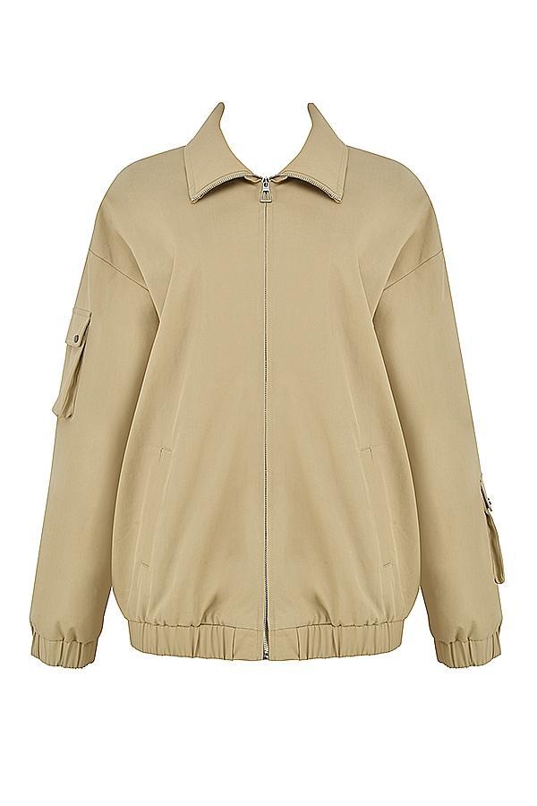 Cami  taupe oversized track jacket Product Image