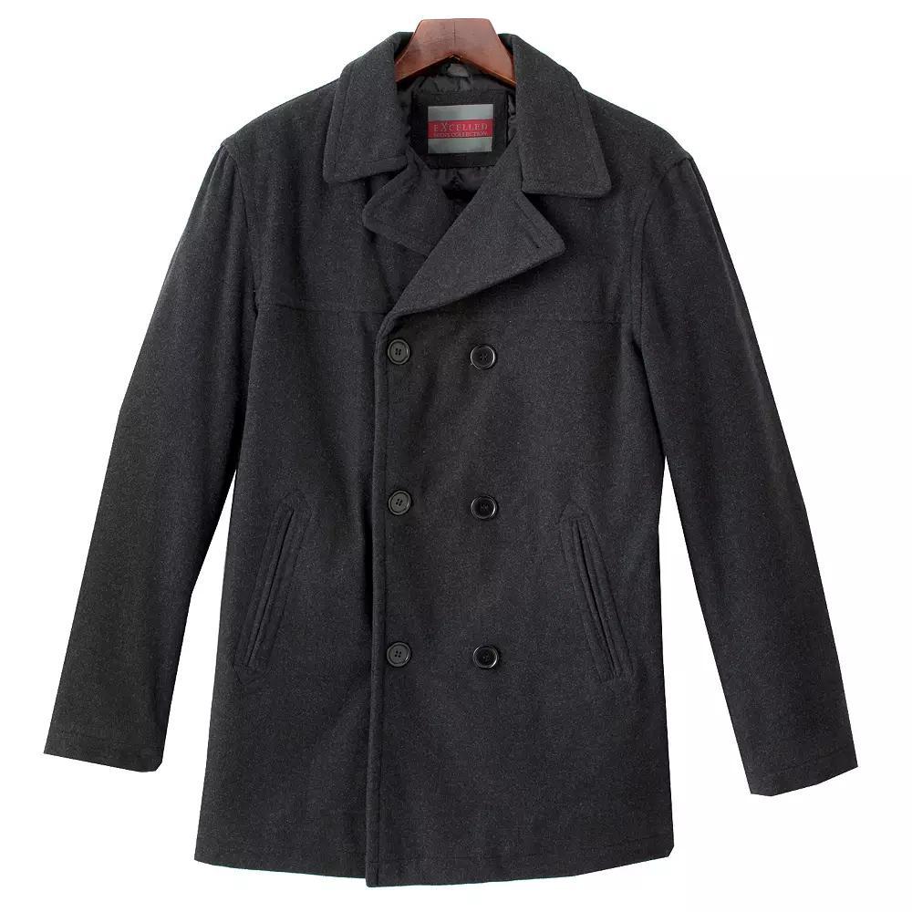 Men's Excelled Wool Blend Peacoat,  Product Image