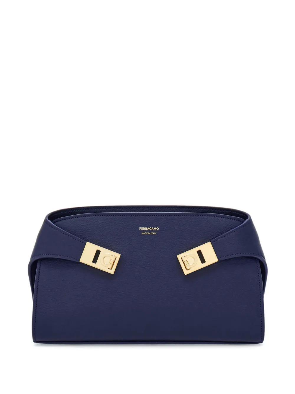 FERRAGAMO Mini Hug Cross Body Bag In Navy Product Image