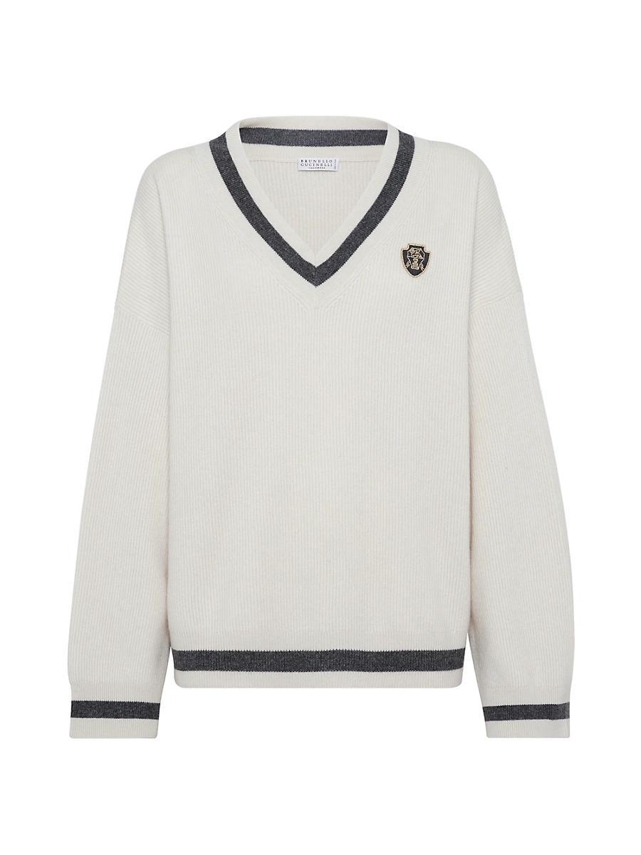 Womens Cashmere English Rib Sweater Product Image