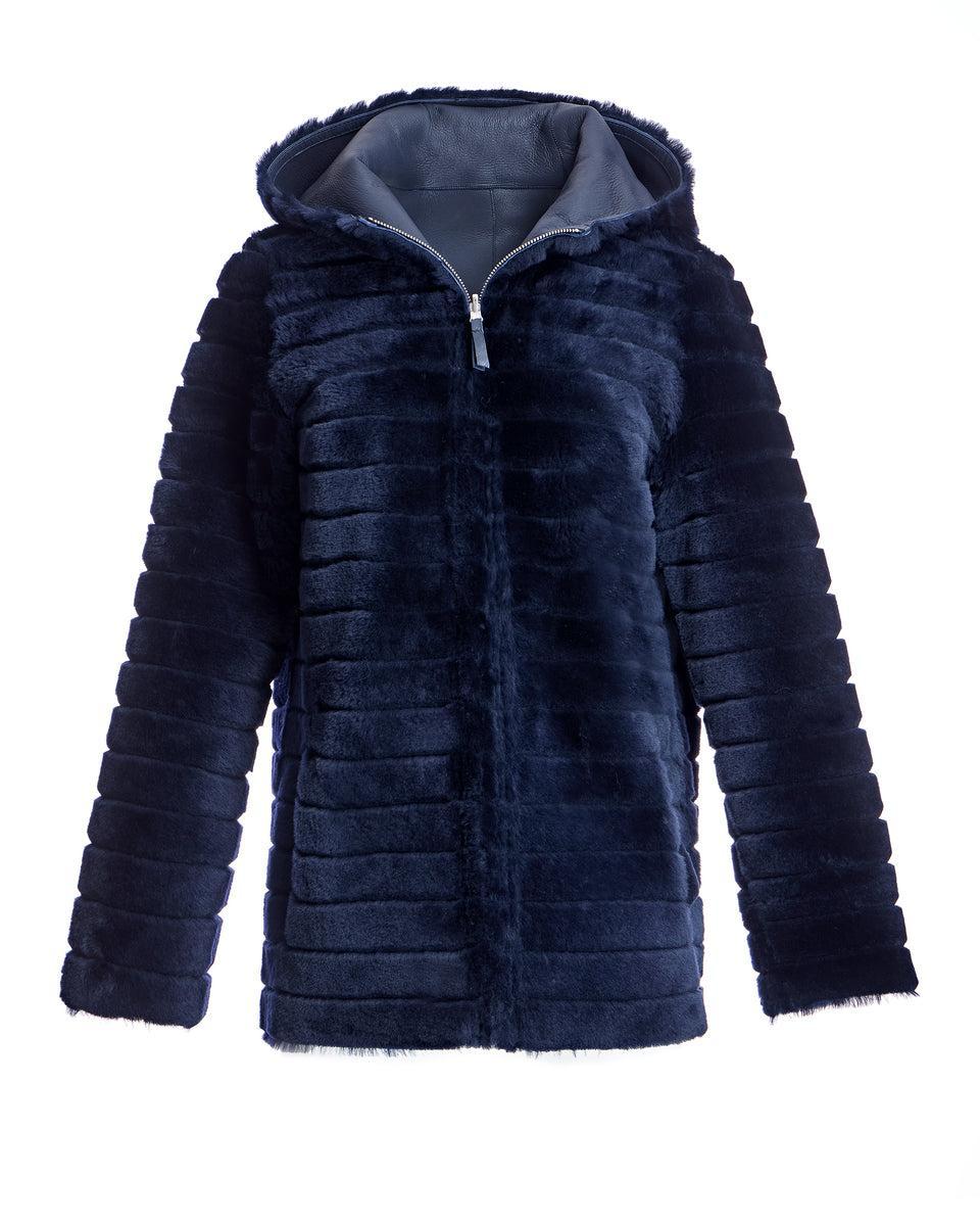 Hooded Shearling Jacket Product Image