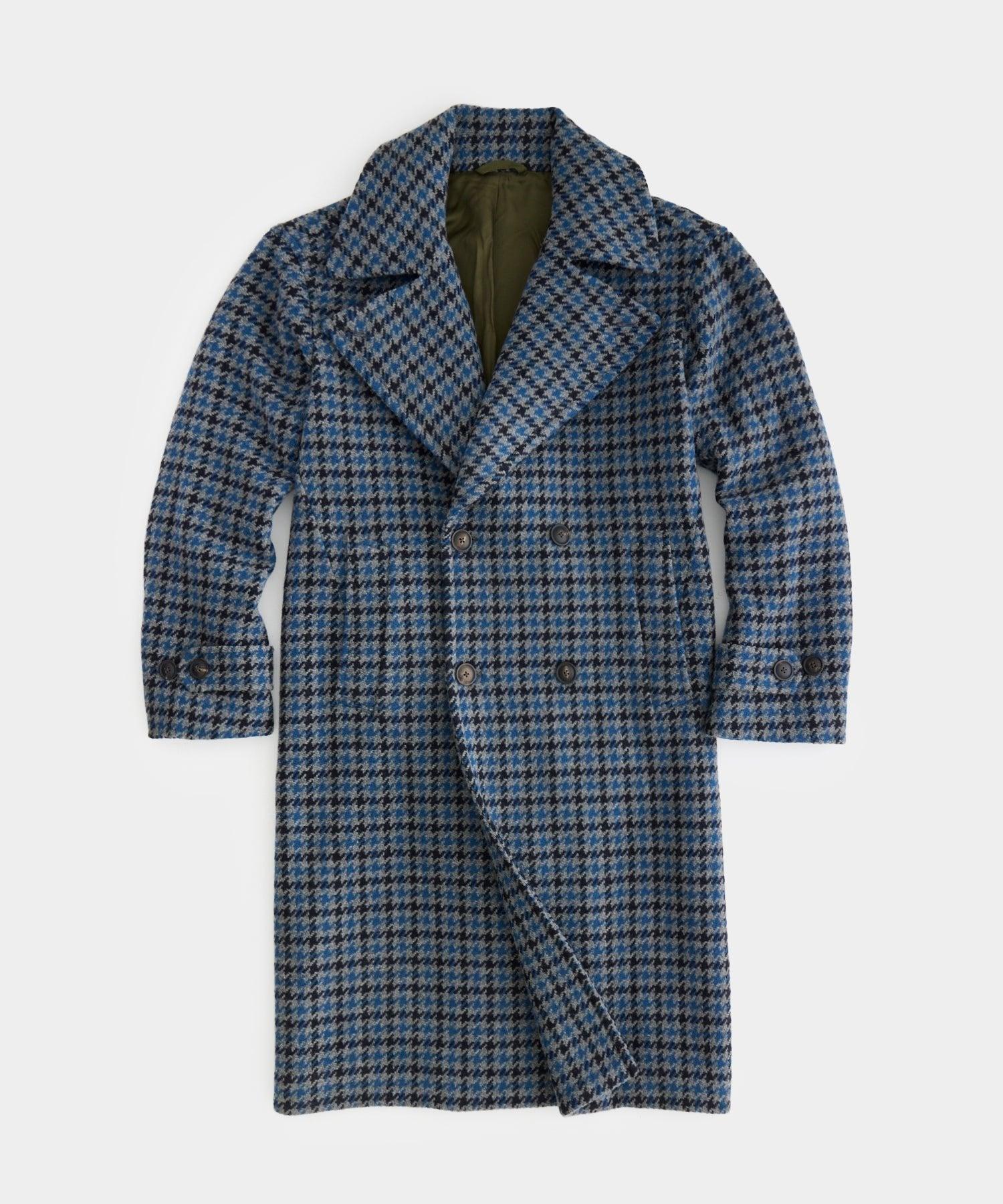 Italian Oversized Double Breasted Topcoat Houndstooth Product Image