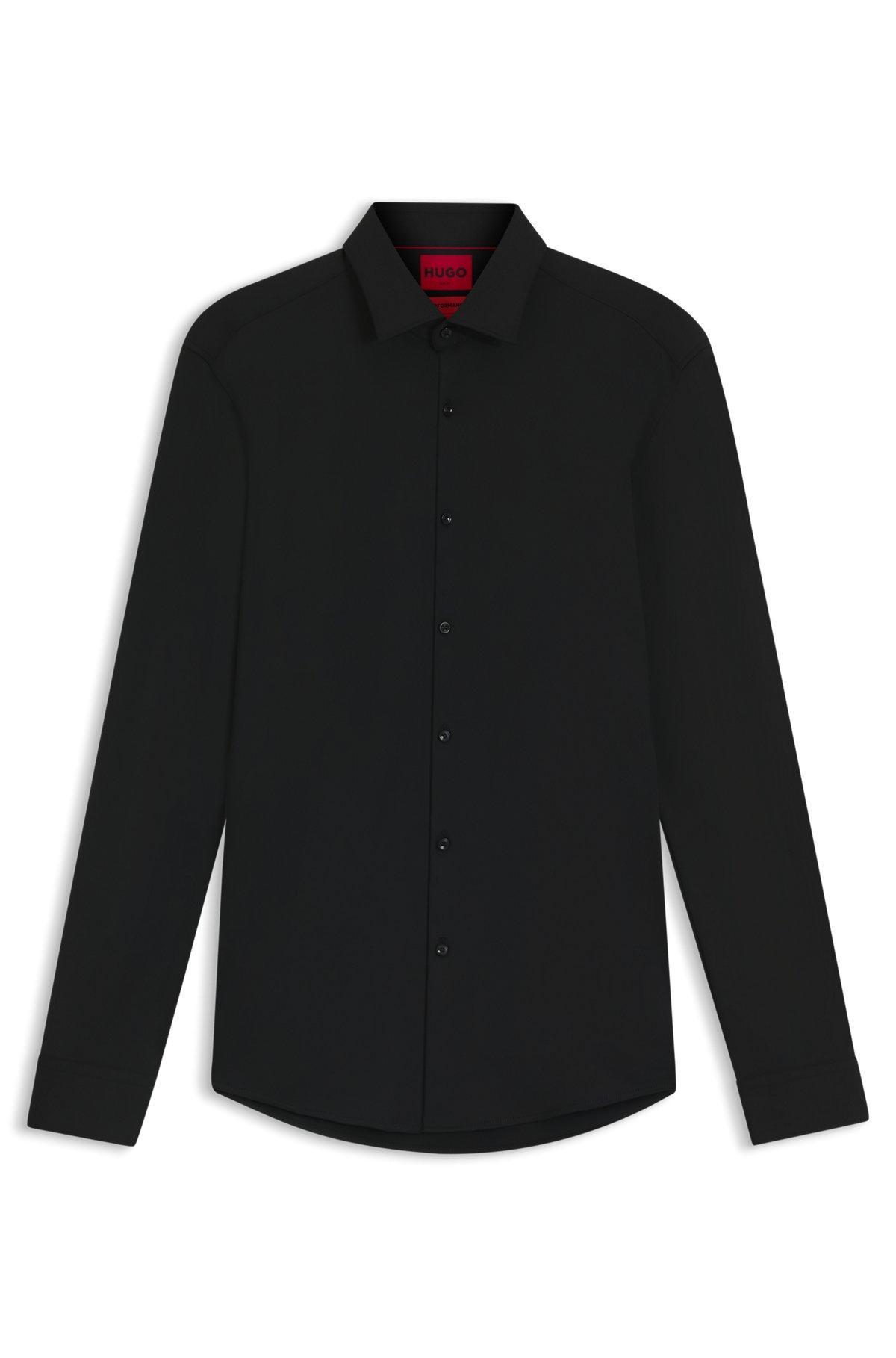 Slim-fit shirt in performance-stretch jersey Product Image