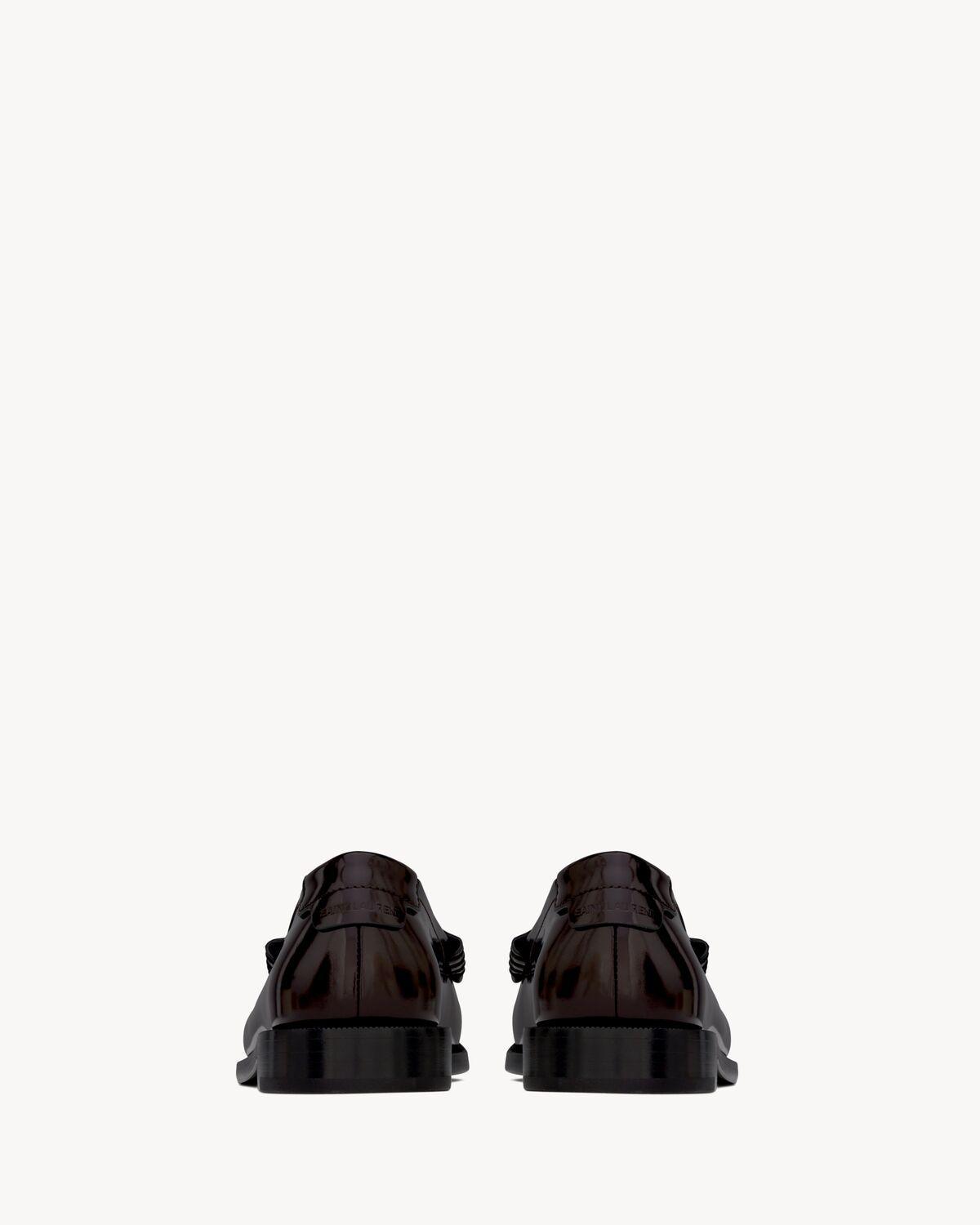 LE LOAFER penny slippers in glazed leather | Saint Laurent | YSL.com Product Image