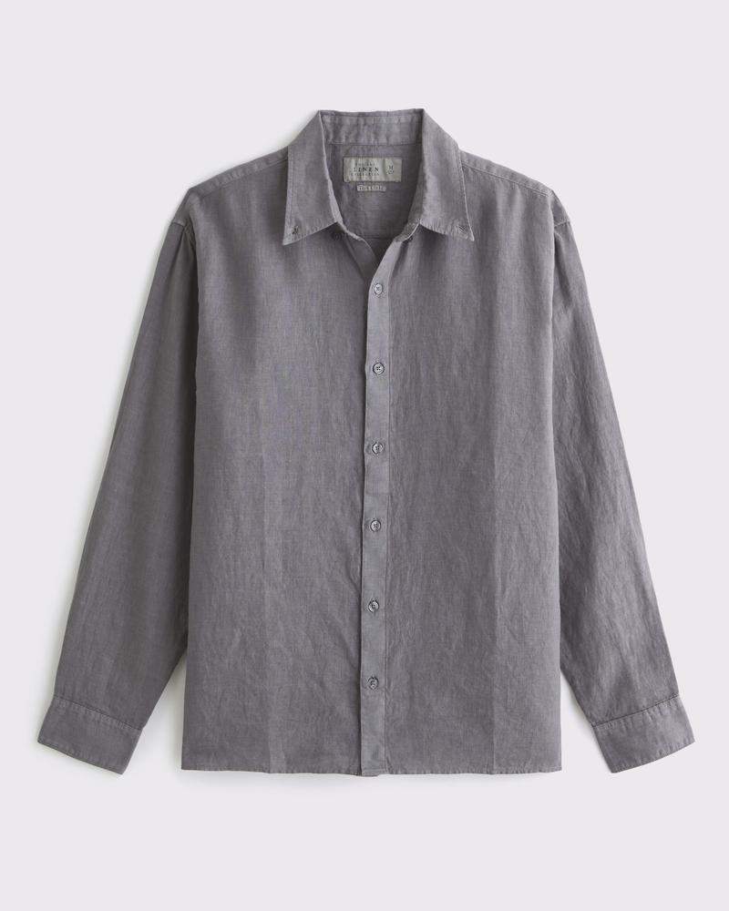 Linen Button-Up Shirt Product Image