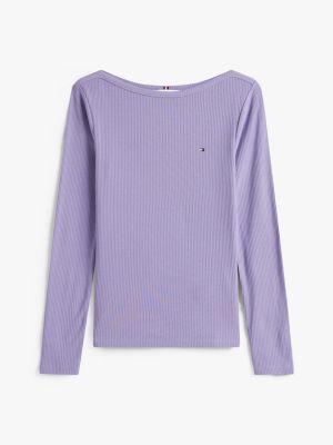 Ribbed Boatneck Top Product Image