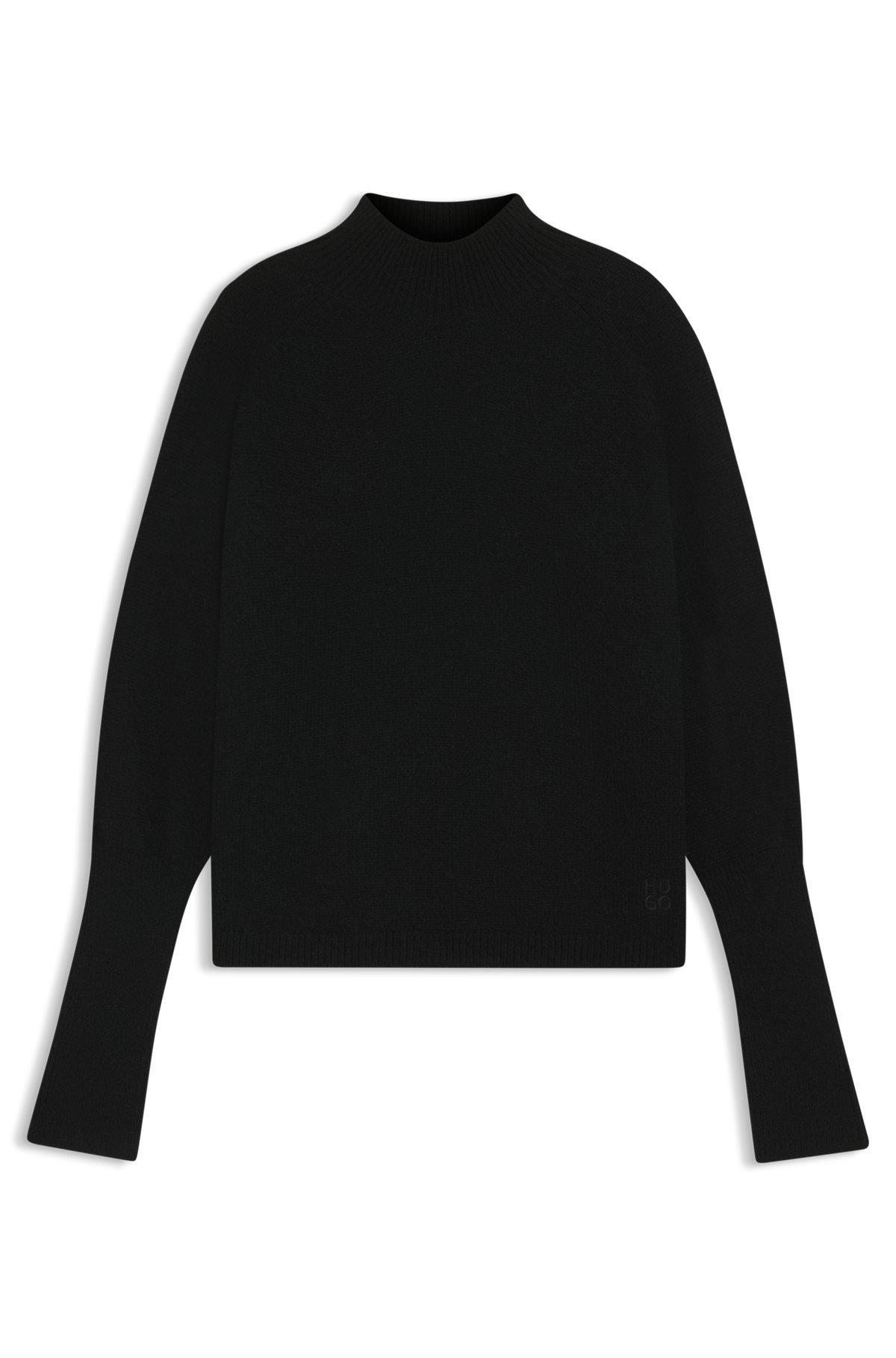 Relaxed-fit mock-neck sweater in a wool blend Product Image
