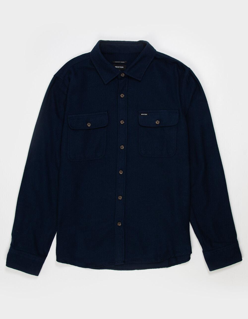 BRIXTON Bowery Mens Flannel - NAVY Product Image