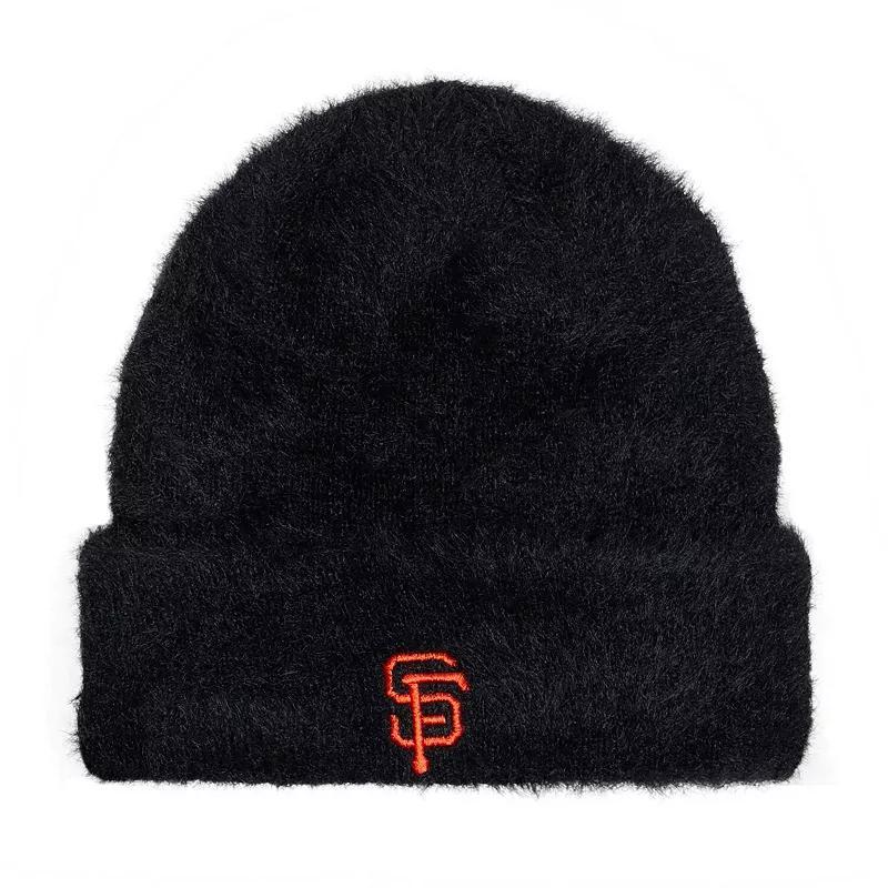 Womens New Era San Francisco Giants Fuzzy Cuffed Knit Hat Product Image