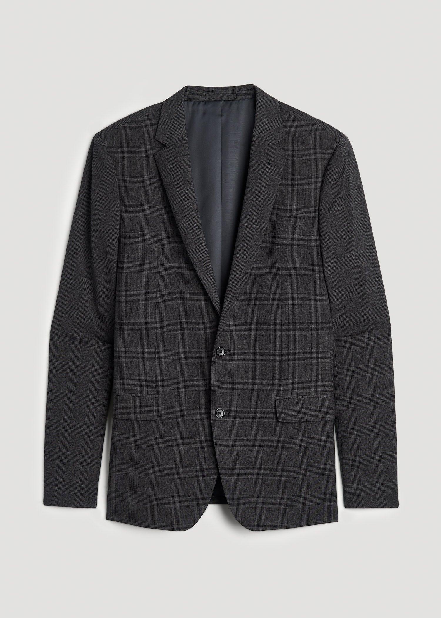 Suit Jacket for Tall Men in Charcoal Plaid Product Image