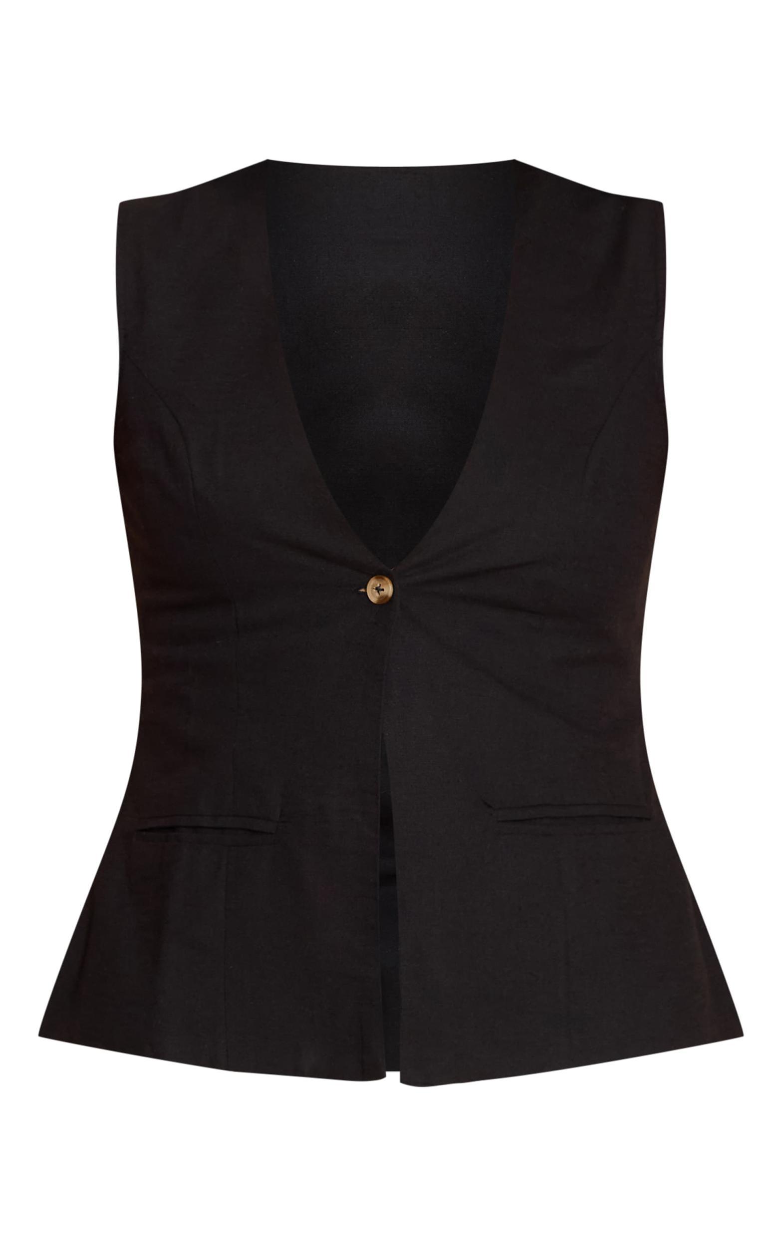 Black Cotton Vest Product Image