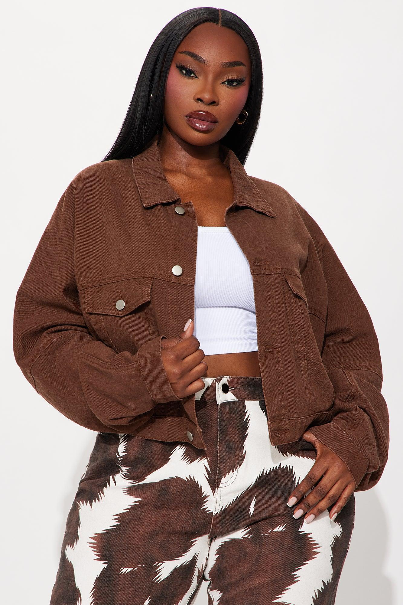 Brittany Trucker Jacket - Chocolate Female Product Image