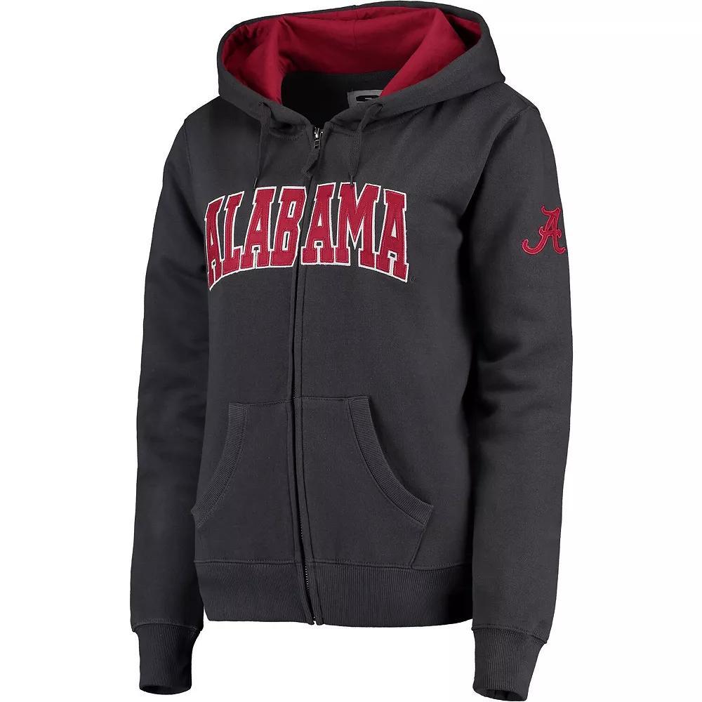 Women's Stadium Athletic Charcoal Alabama Crimson Tide Arched Name Full-Zip Hoodie,  Product Image