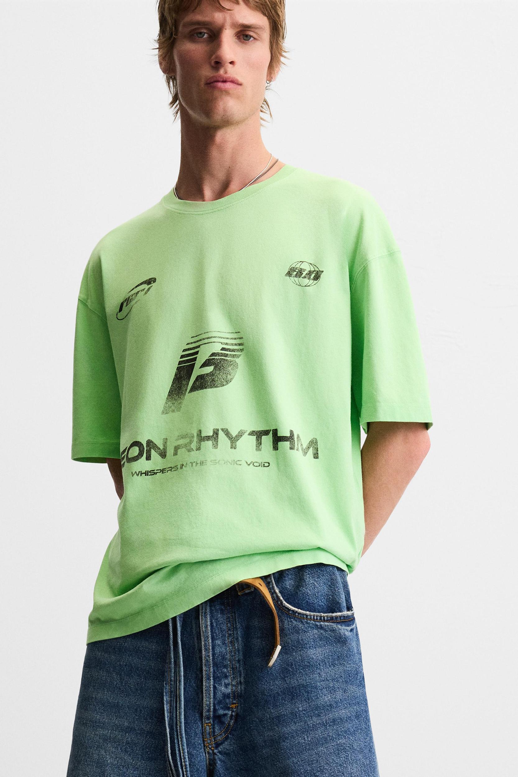 WASHED PRINT T-SHIRT Product Image