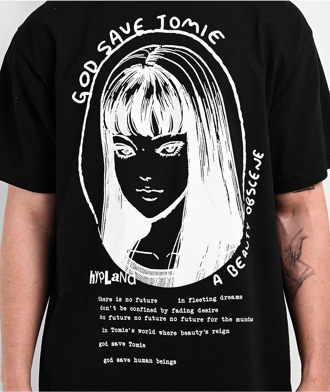 HYPLAND x Junji Ito God Save Tomie Black T-Shirt Product Image