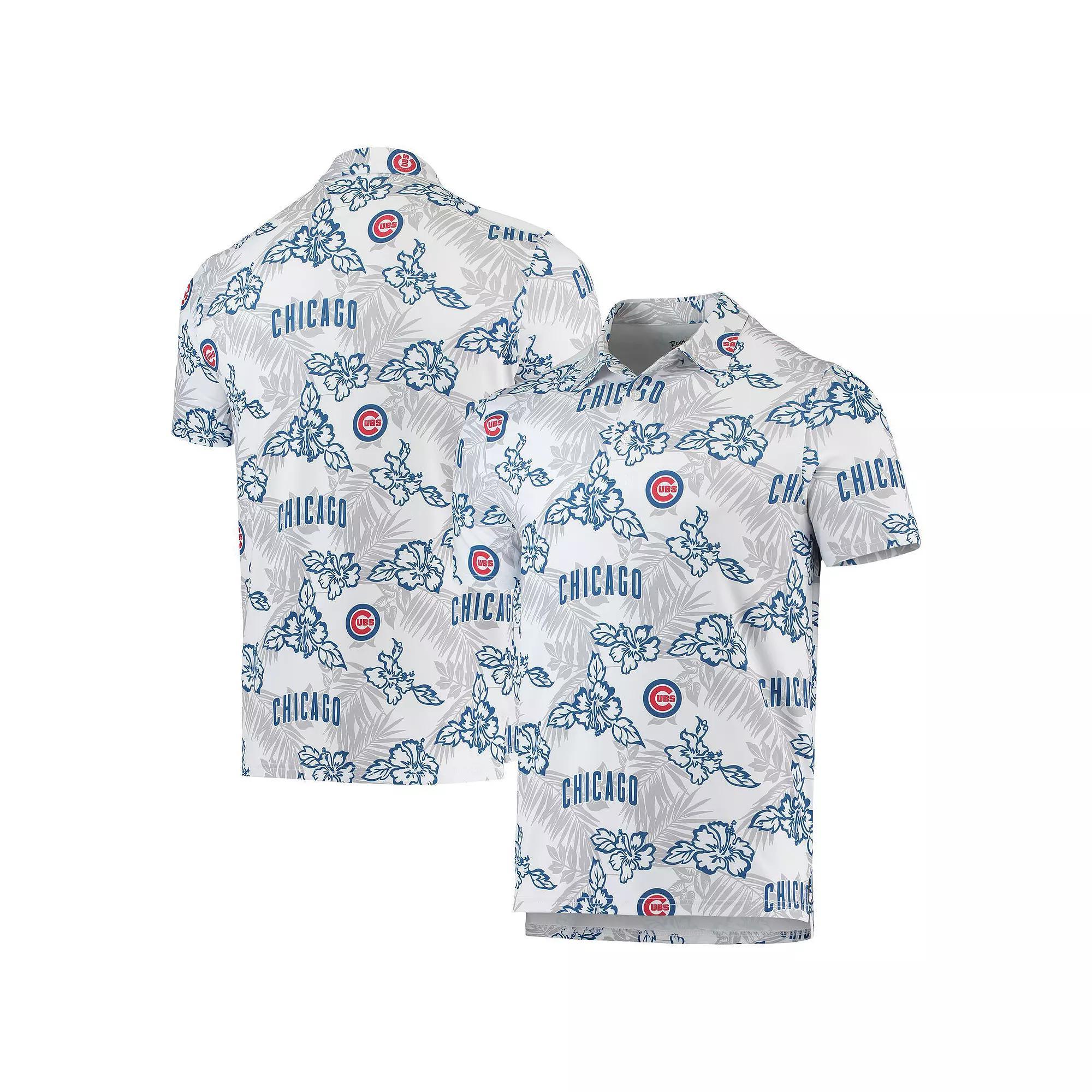 Men's Reyn Spooner White Chicago Cubs Performance Polo, Size: XL Product Image