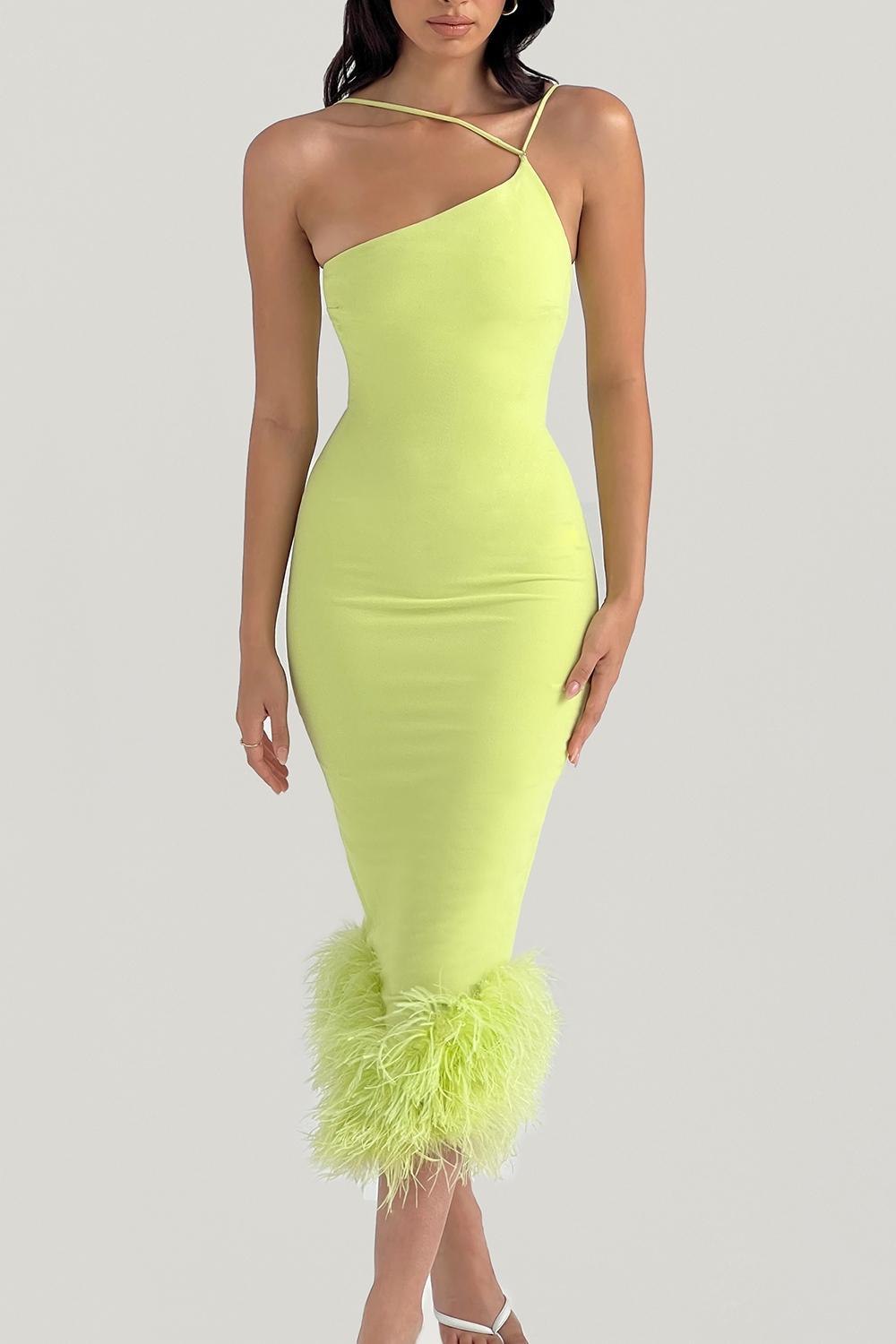 Alessia  lime midi dress Product Image