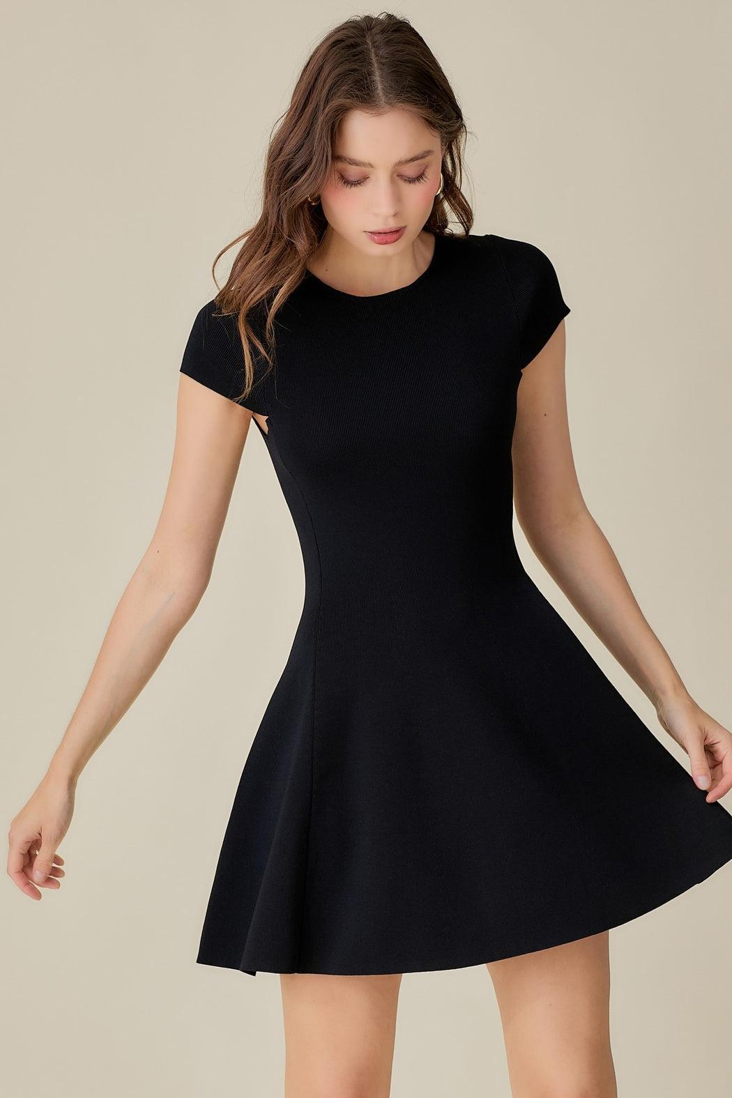 Cap Sleeve Knit Dress Female Product Image