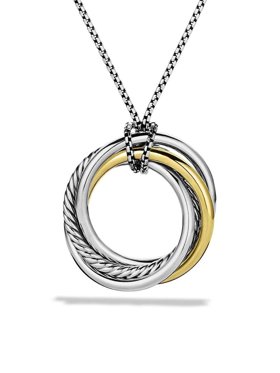 Crossover Pendant with Gold on Chain Product Image