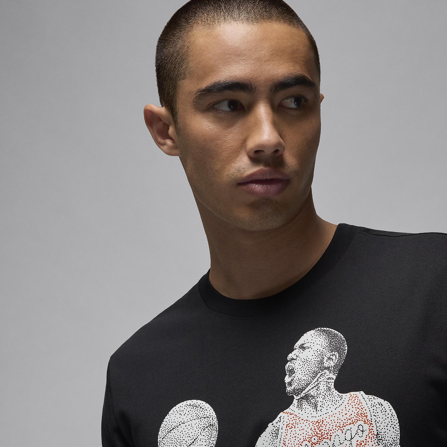 Jordan Mens Jordan Brand Dot MJ Short Sleeve T-Shirt - Mens Sail/Black Product Image