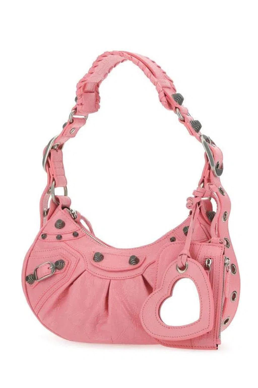 BALENCIAGA Pink Nappa Leather Le Cagole Xs Shoulder Bag Product Image