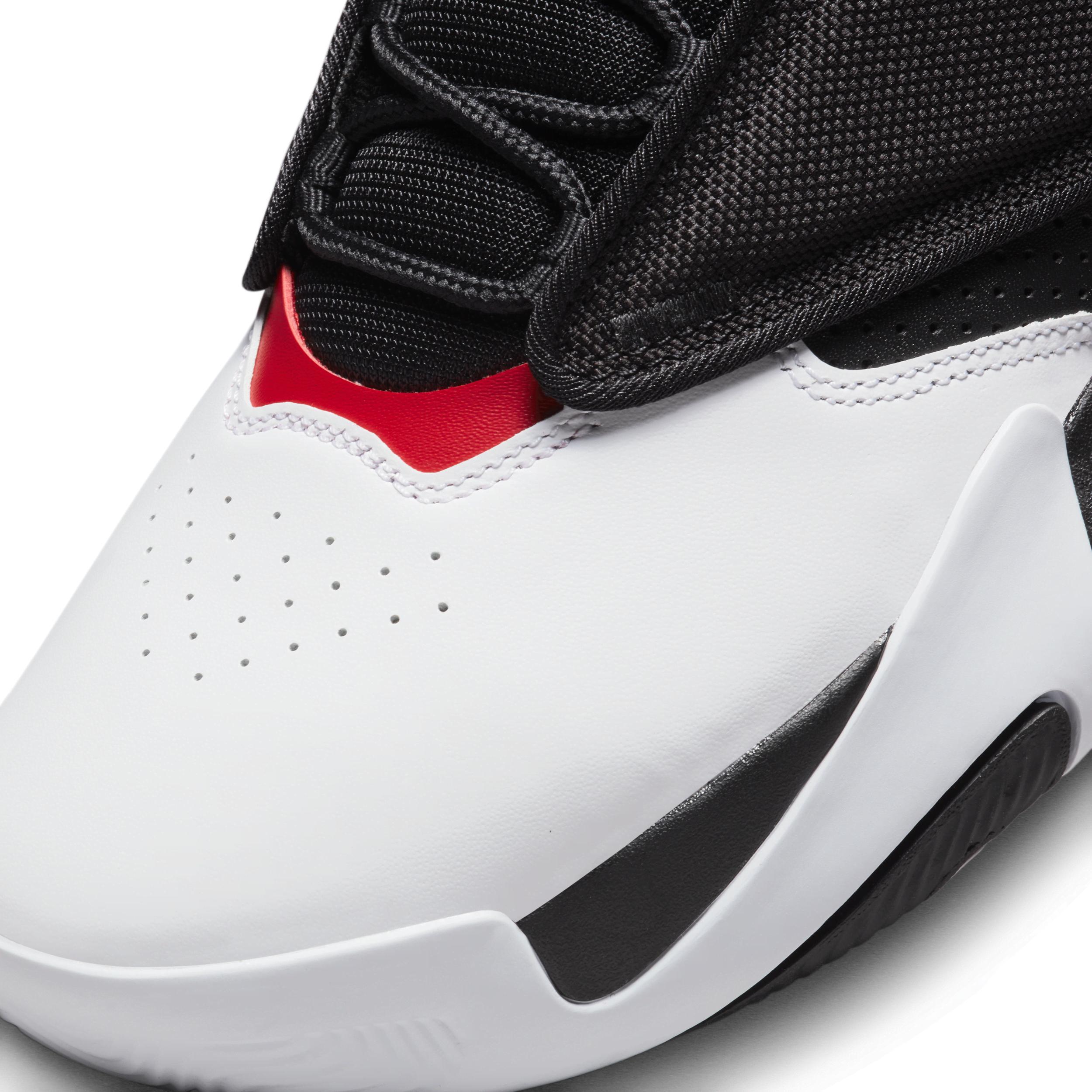 Jordan Mens Max Aura 4 - Basketball Shoes White/Gym Red/Black Product Image