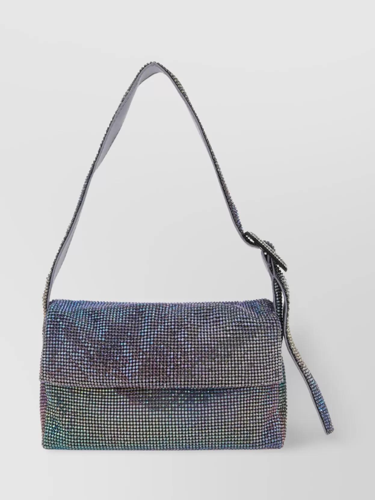 BENEDETTA BRUZZICHES Metallic Mesh Clutch Bag In Multicolor Product Image