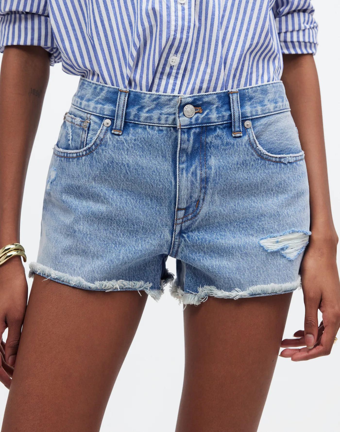 Low-Rise Boyfriend Shorts Product Image