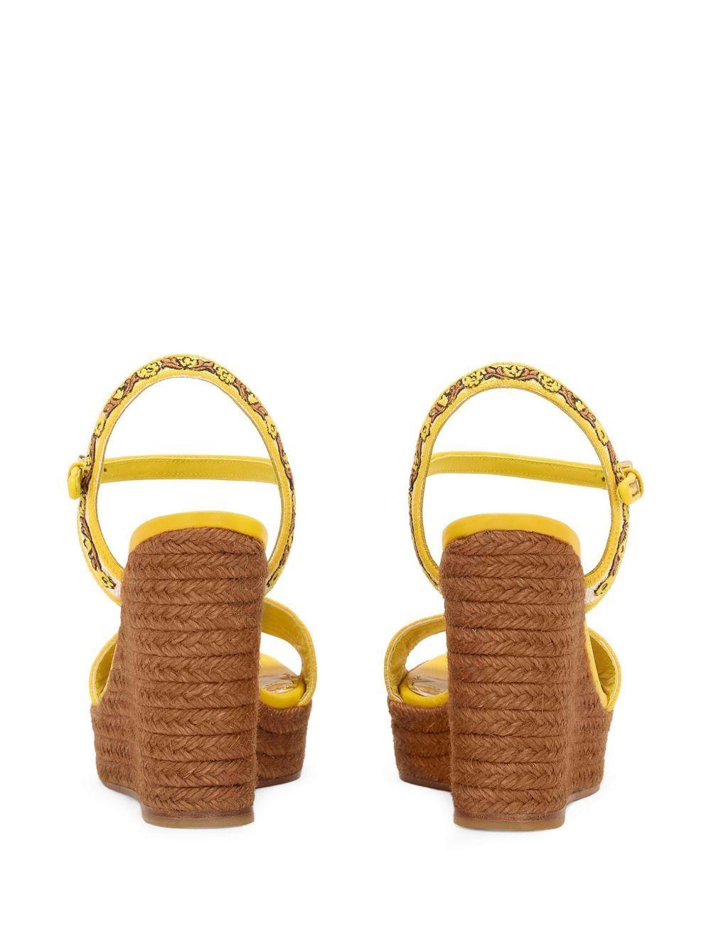 Majolica-print 90mm wedge sandals  Product Image