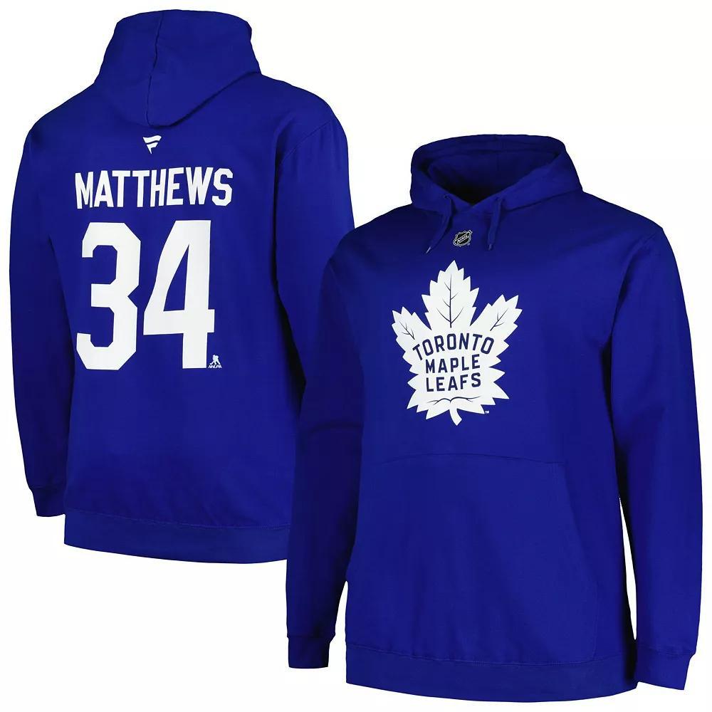 Men's Profile Auston Matthews Blue Toronto Maple Leafs Big & Tall Name & Number Pullover Hoodie,  Product Image