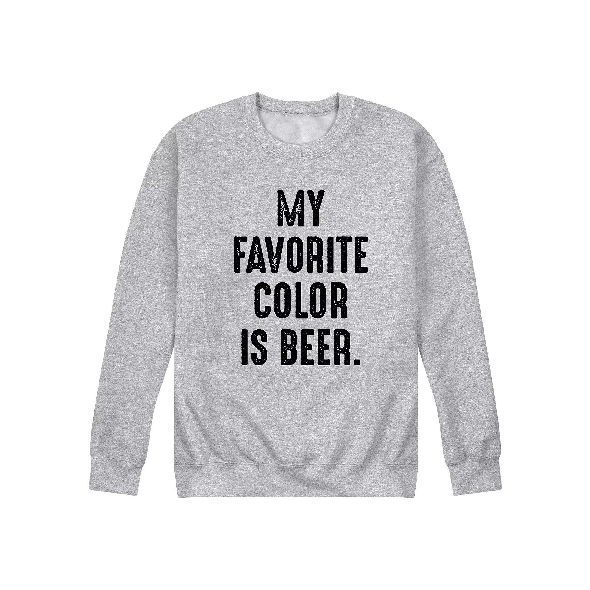 Men's Favorite Color Beer Graphic Sweatshirt,  Product Image