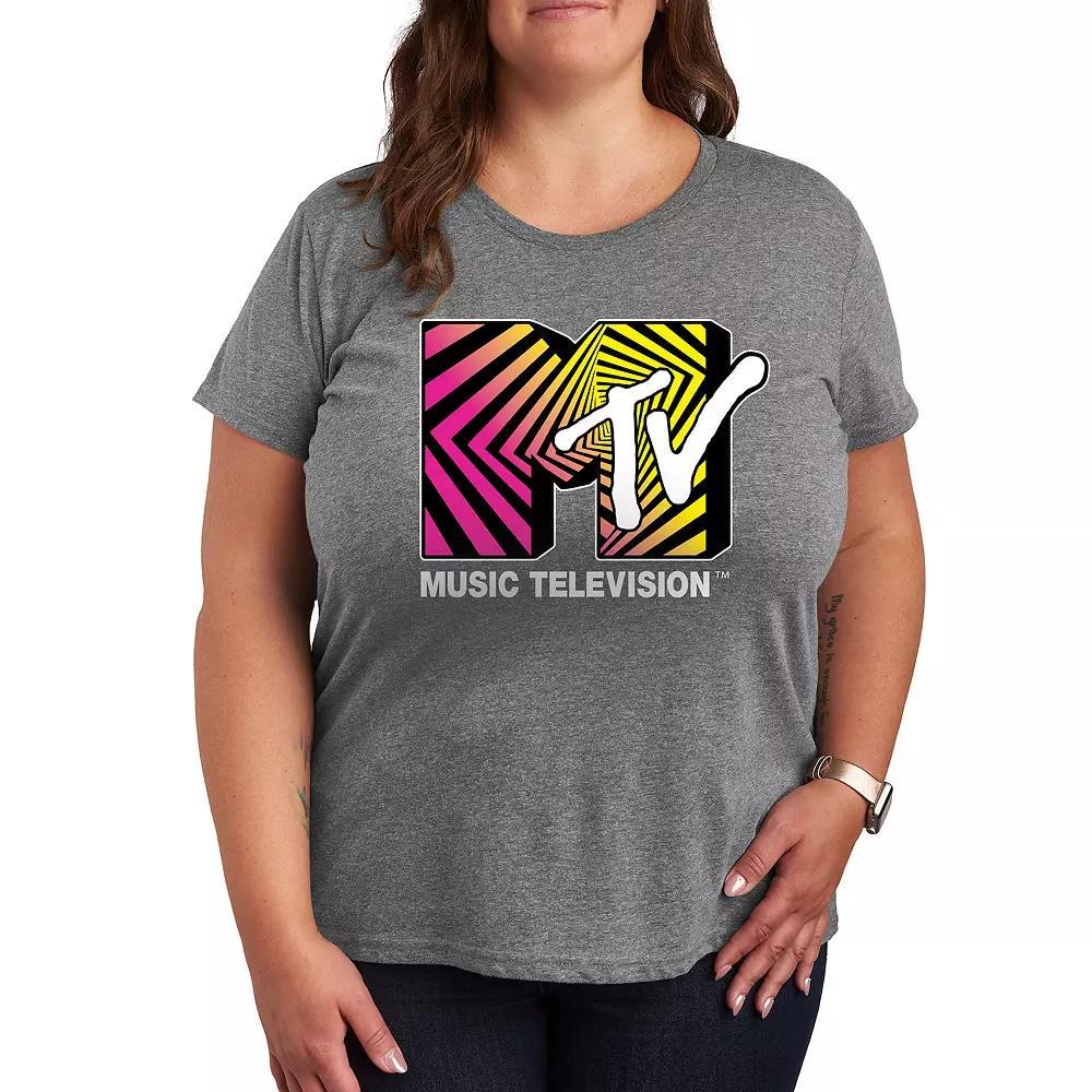 Plus MTV Optical 80s Graphic Tee, Women's,  Product Image