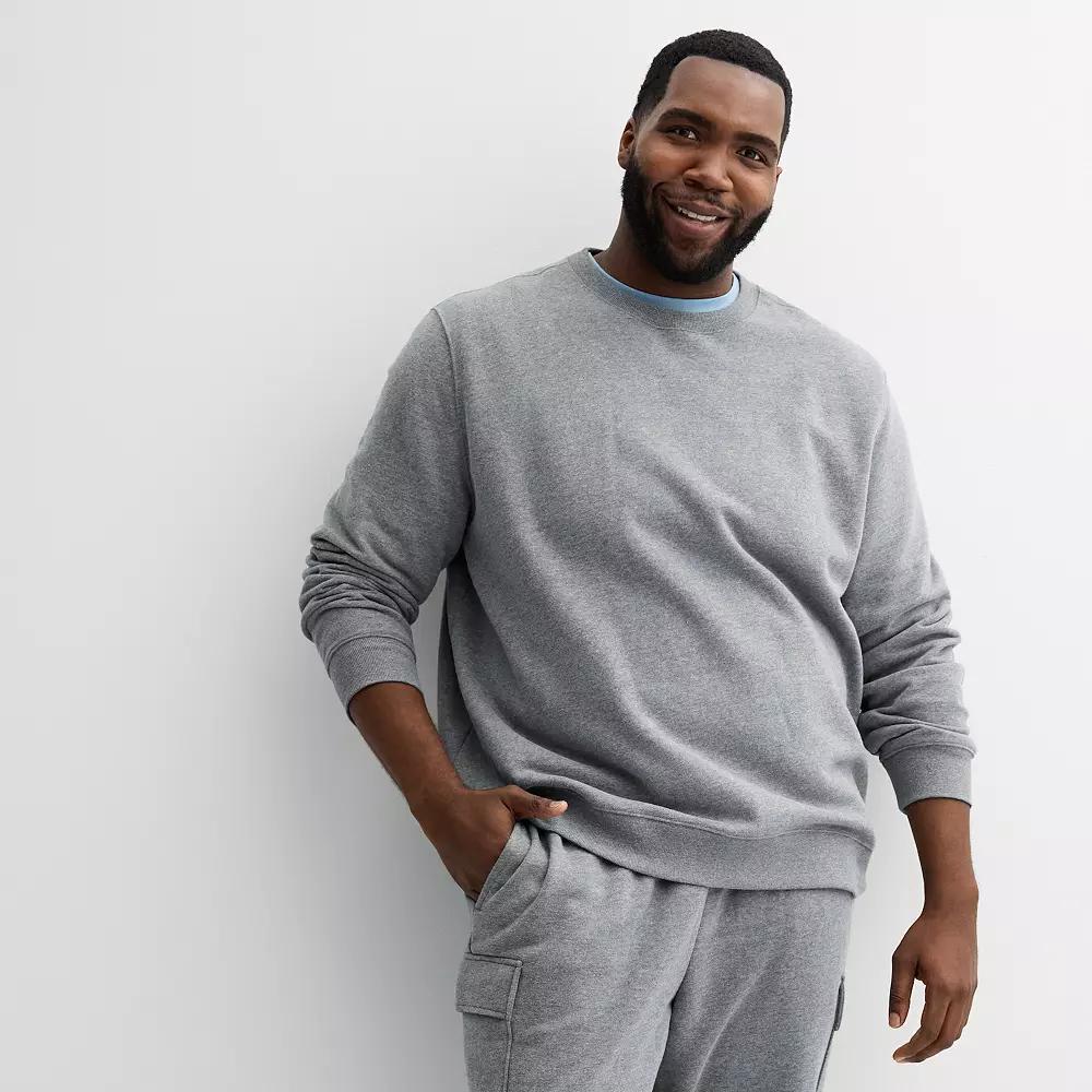 Big & Tall Tek Gear® Ultra Soft Fleece Crewneck Pullover, Men's,  Product Image