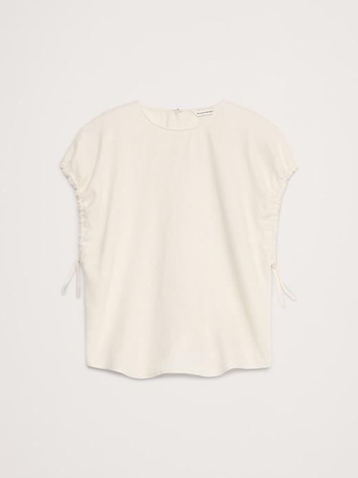 Oversized Linen Cinch Top Product Image