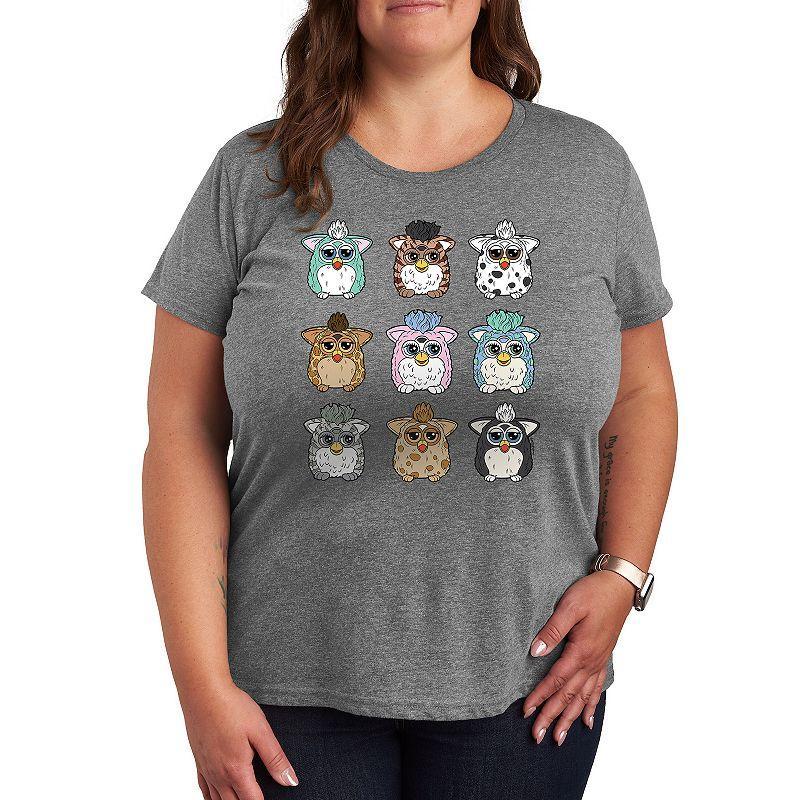 Plus Furby Grid Graphic Tee, Women's,  Product Image