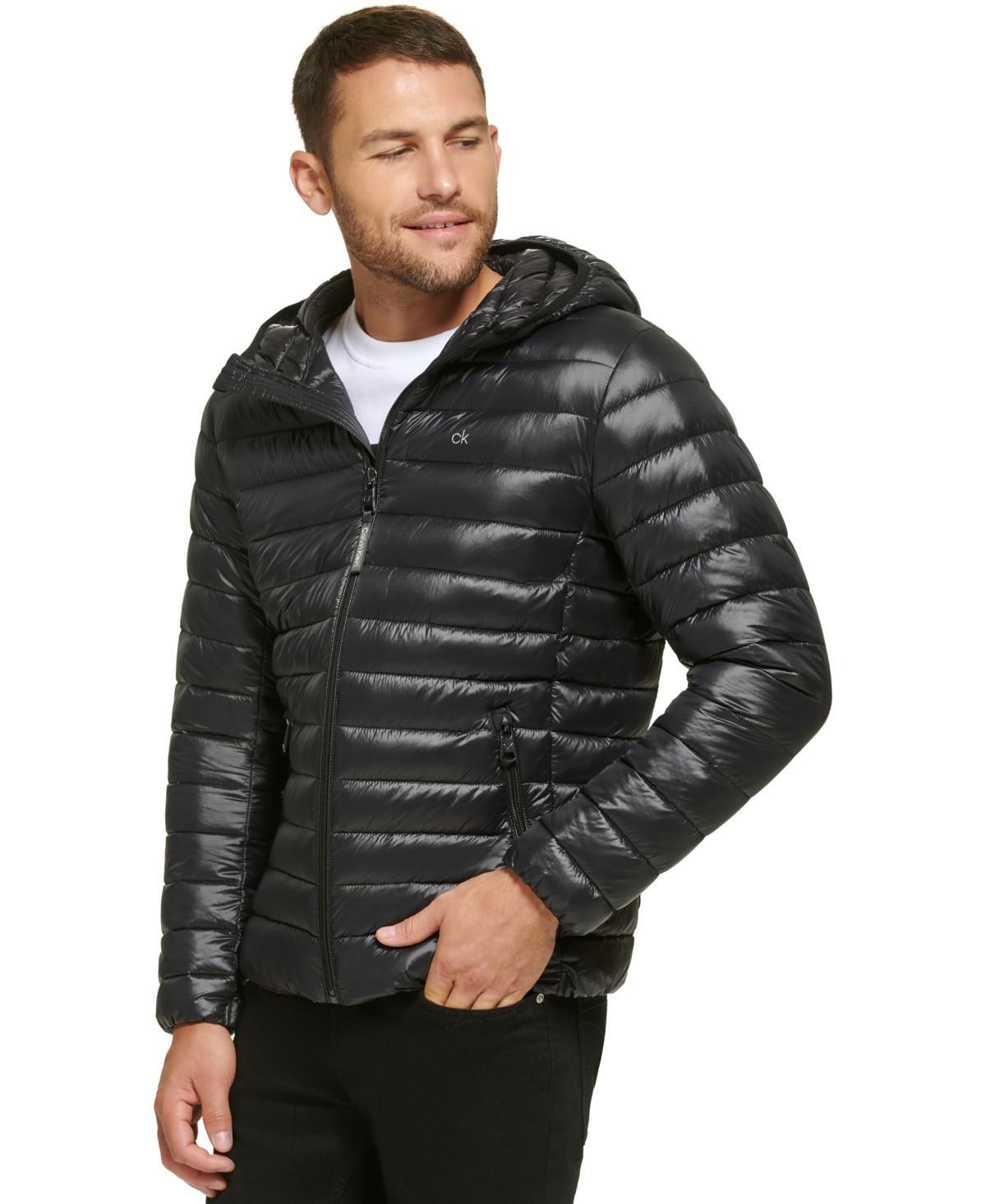 Calvin Klein Mens Hooded & Quilted Packable Jacket Product Image