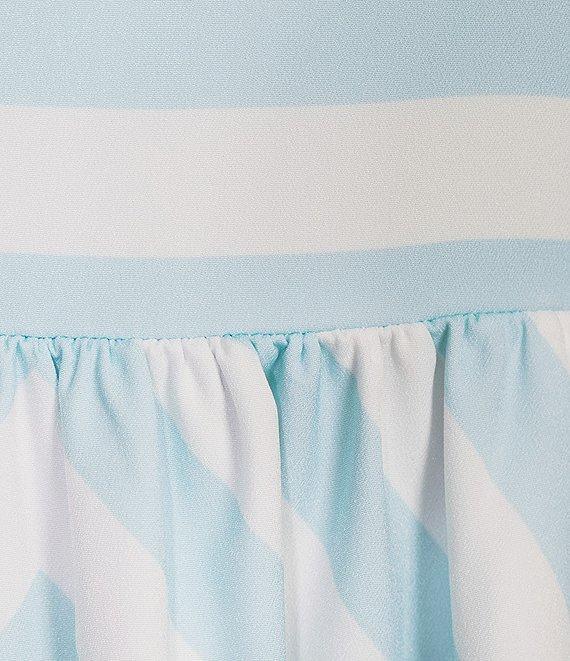 SAIL to SABLE x Style Charade Stripe Print Square Neck Tie Shoulder Sleeveless Maxi Dress Product Image