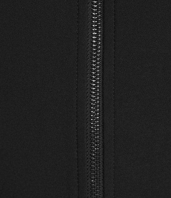 DKNY by Donna Karan Tech Tailoring Ruffle Back Zip Front Jacket Product Image