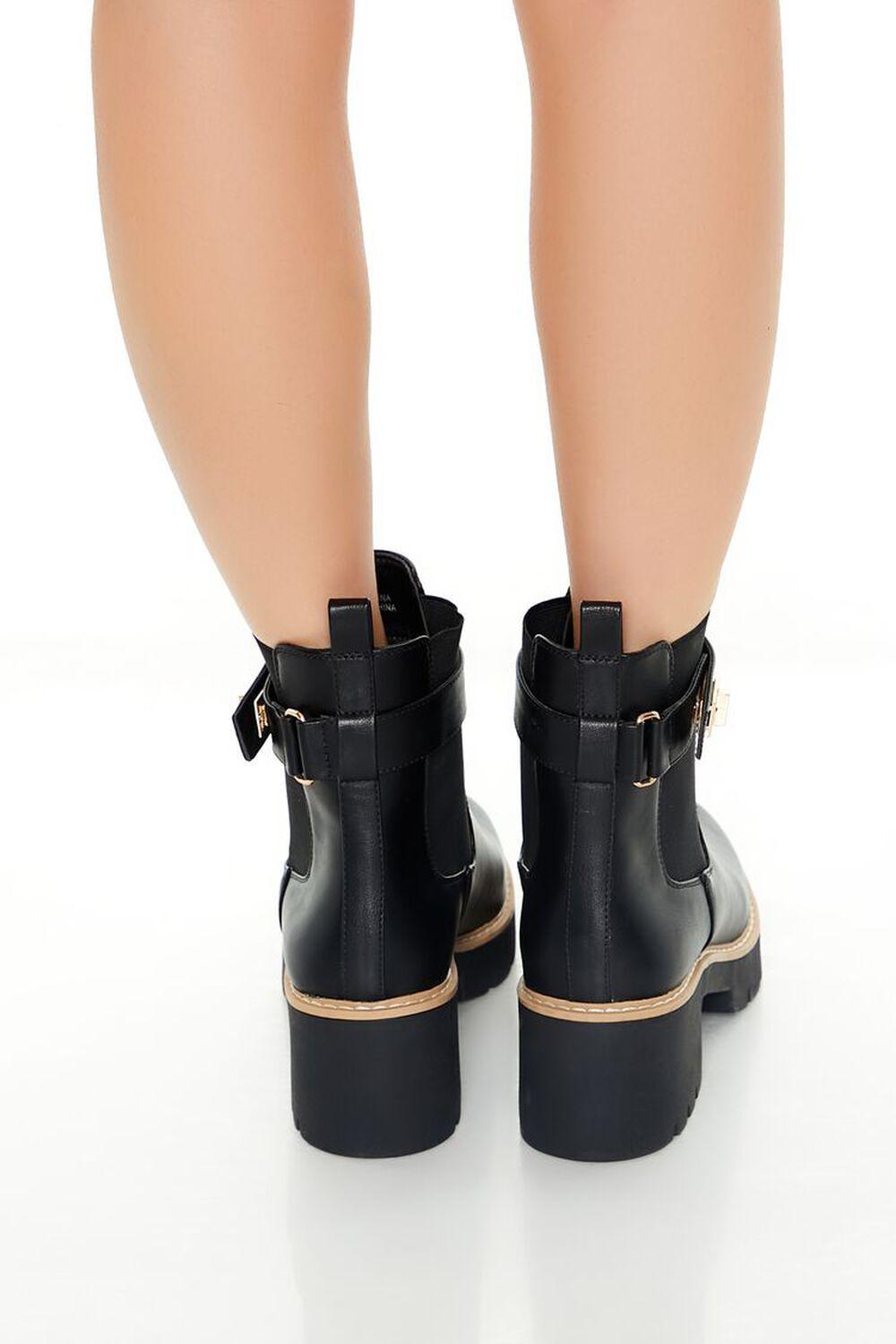 Buckled Two-Tone Chelsea Booties | Forever 21 Product Image