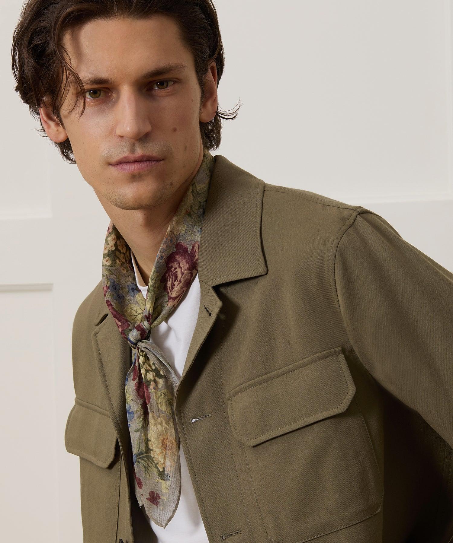 Gabardine Spread Collar Overshirt Product Image